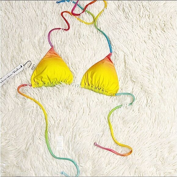 Monica Hansen Rainbow String Bikini 2 Piece NWT Size Small - Picture 2 of 8
